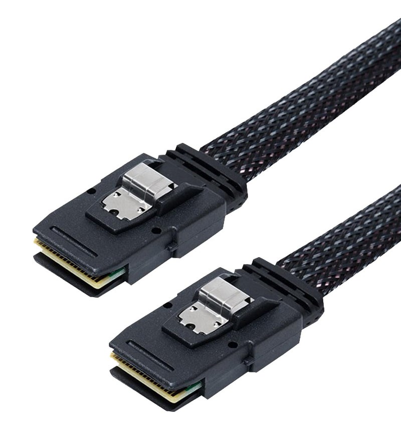 Mini SAS Cable SFF-8654 to SFF-8654 Cable 35" (89cm) 12Gbps SAS 3.0 | Mini SAS HD for RAID Controllers, Backplanes Server & Storage
